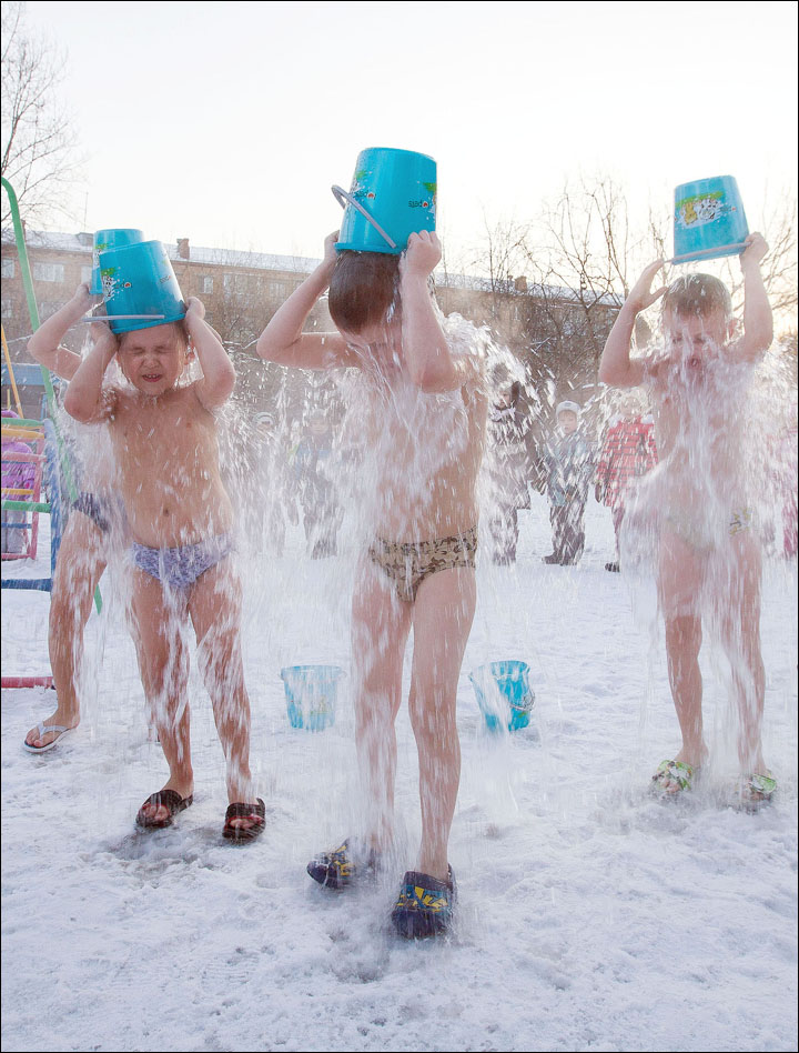 Ice babies Siberia