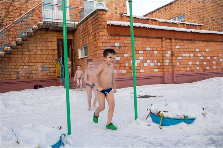 Ice babies Siberia