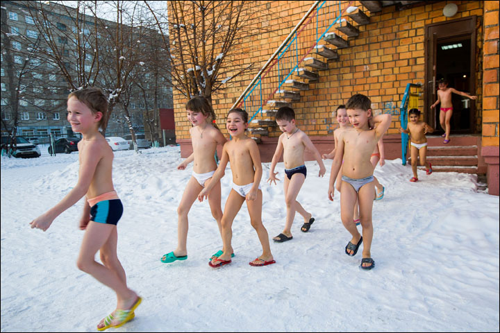 Ice babies Siberia