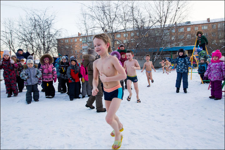 Ice babies Siberia