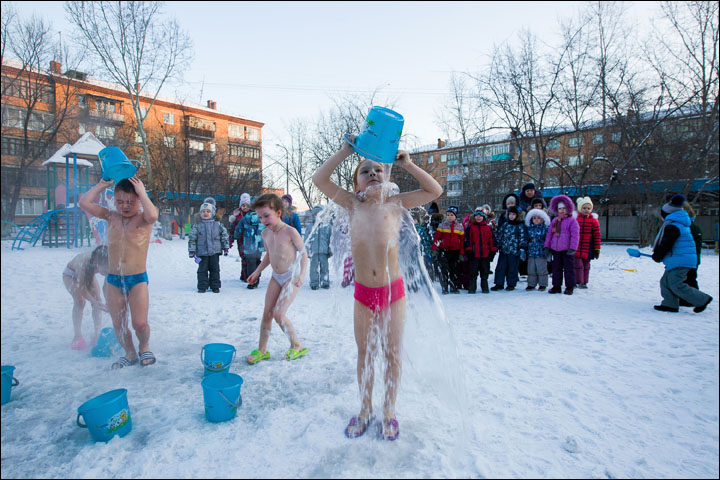 Ice babies Siberia