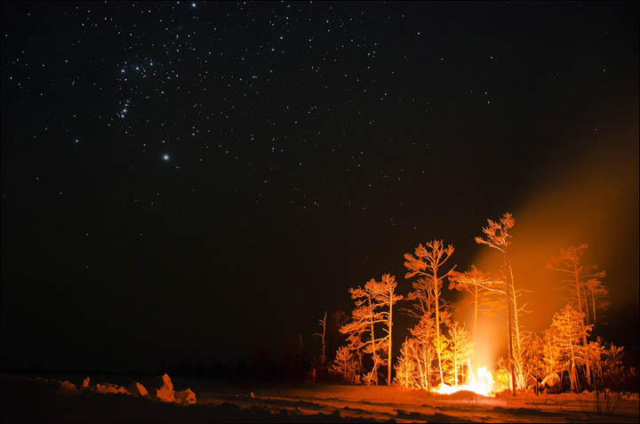 Night at Vasyugan swamp