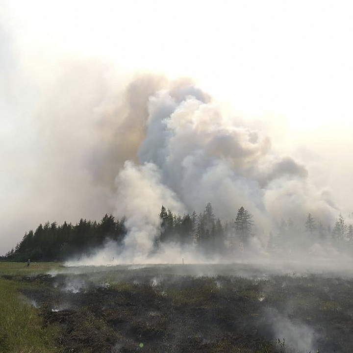 Wildfires close to Batagai