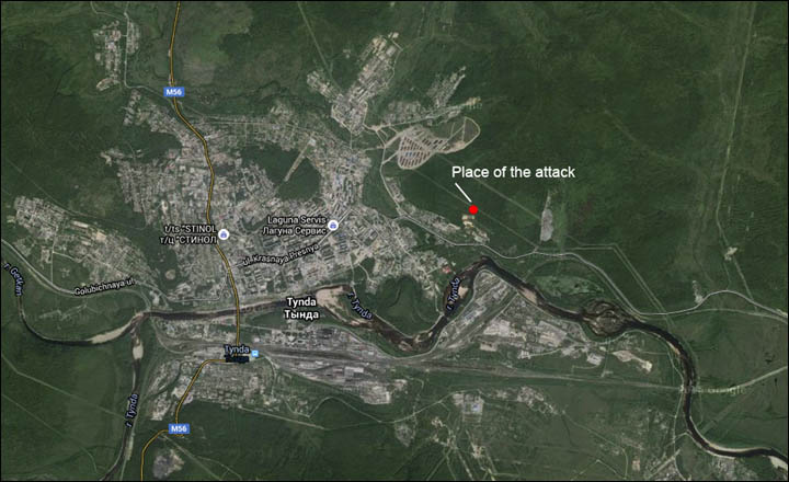 Place of attack