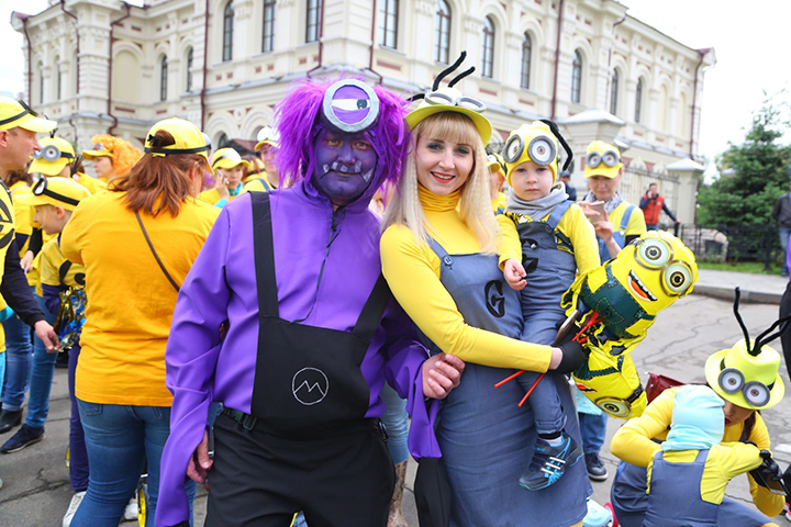 Flash of colour on grey day as Irkutsk celebrates one of Russia’s few carnivals inspired by locals