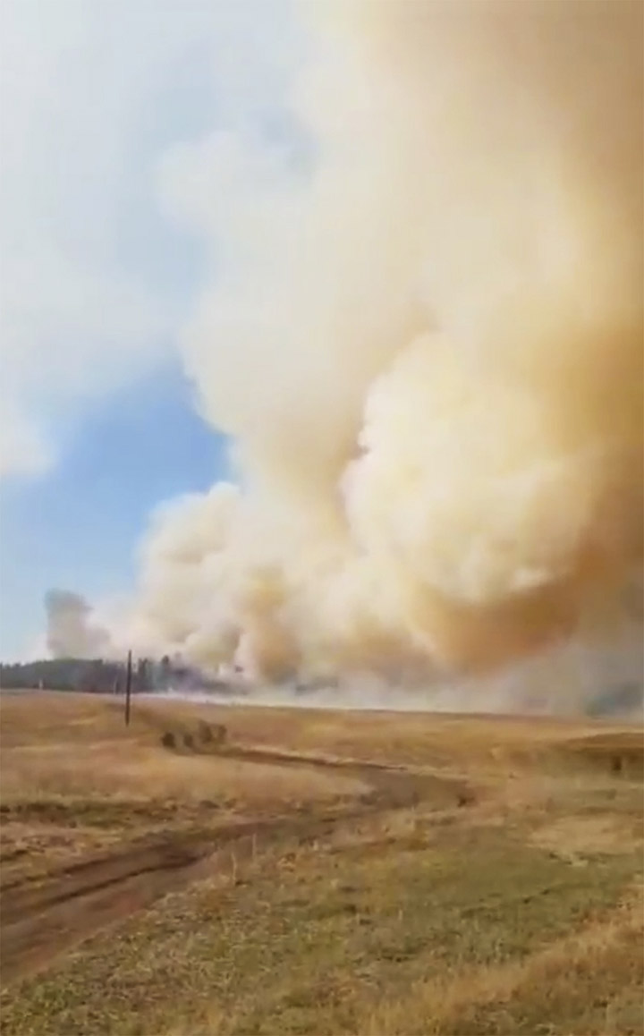 Fire approaches to a village