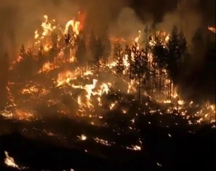 Wildfires around Irkutsk