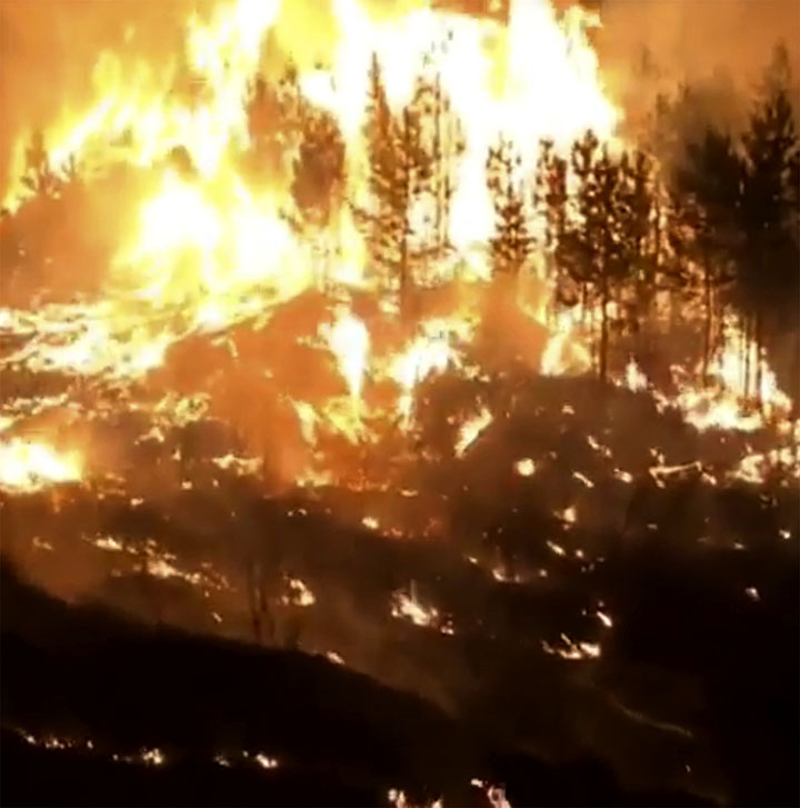 Wildfires around Irkutsk