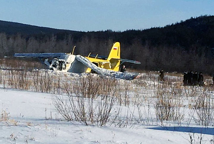 AN-2 plane with 14 people on board crash landed in Magadan seconds after take off