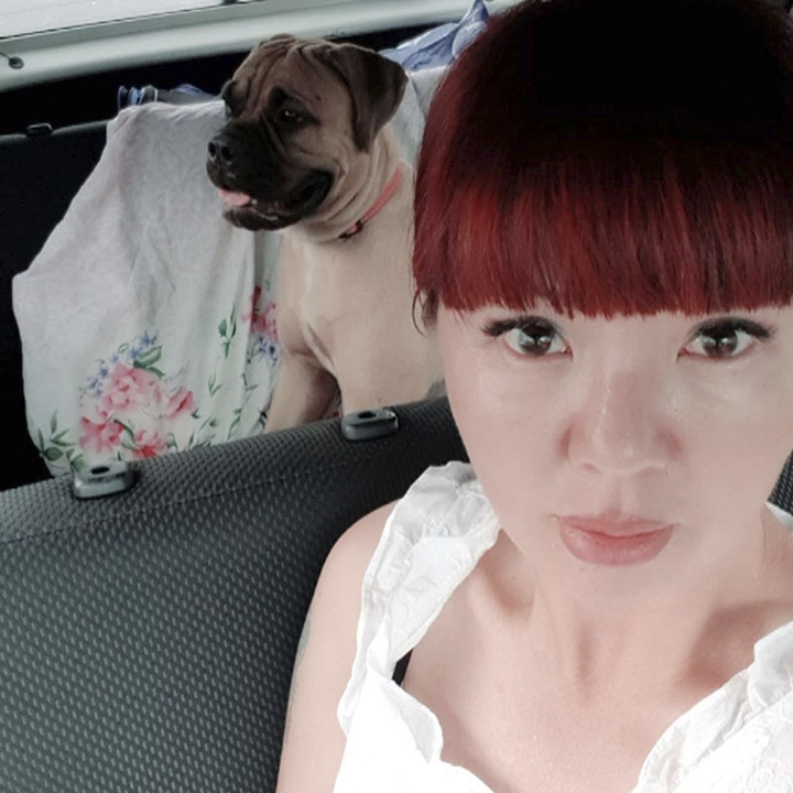 Maru on the way to Novosibirsk with Alyona Makhova