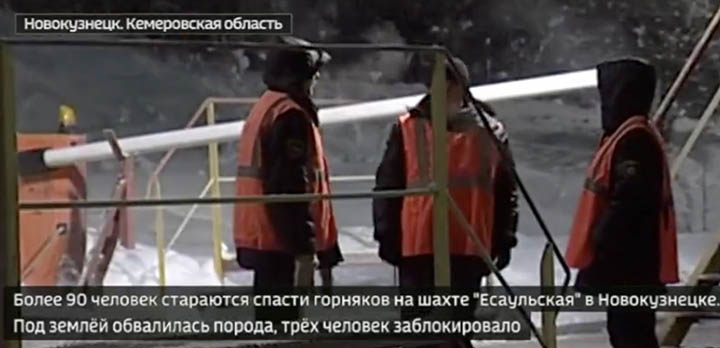Desperate bid to free three miners trapped underground in Kemerovo region