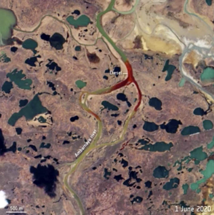 Toxic fuel from 21,000 ton leak reaches pristine lake, bypassing floating booms, as ‘rivers of diesel’ pollution cover-up is exposed