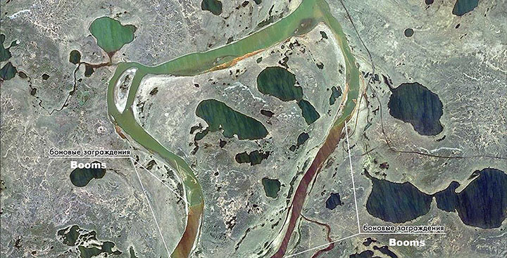 Toxic fuel from 21,000 ton leak reaches pristine lake, bypassing floating booms, as ‘rivers of diesel’ pollution cover-up is exposed