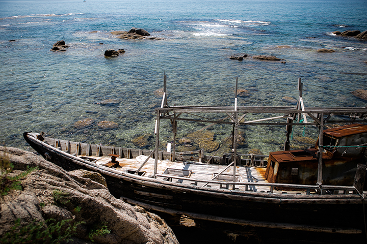 Photographer captures eerie graveyard of North Korean schooners scattered along the Russian coast