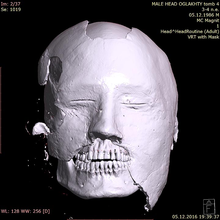 Mask and skull