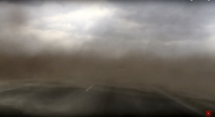 Sand storm in Tyumen