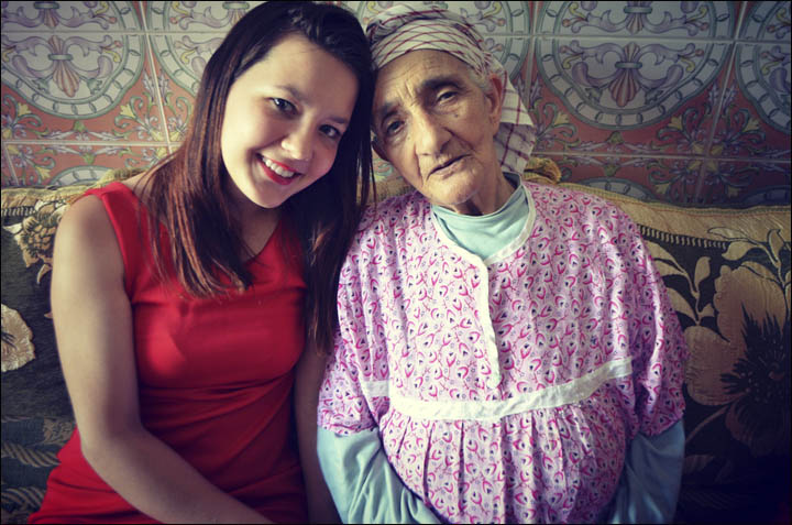 Sofia with her granny 