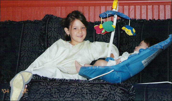 Sofia Petrova-Roberts with her sister Maria