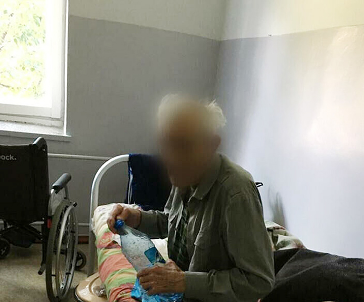 Hermit Nikolay in hospital