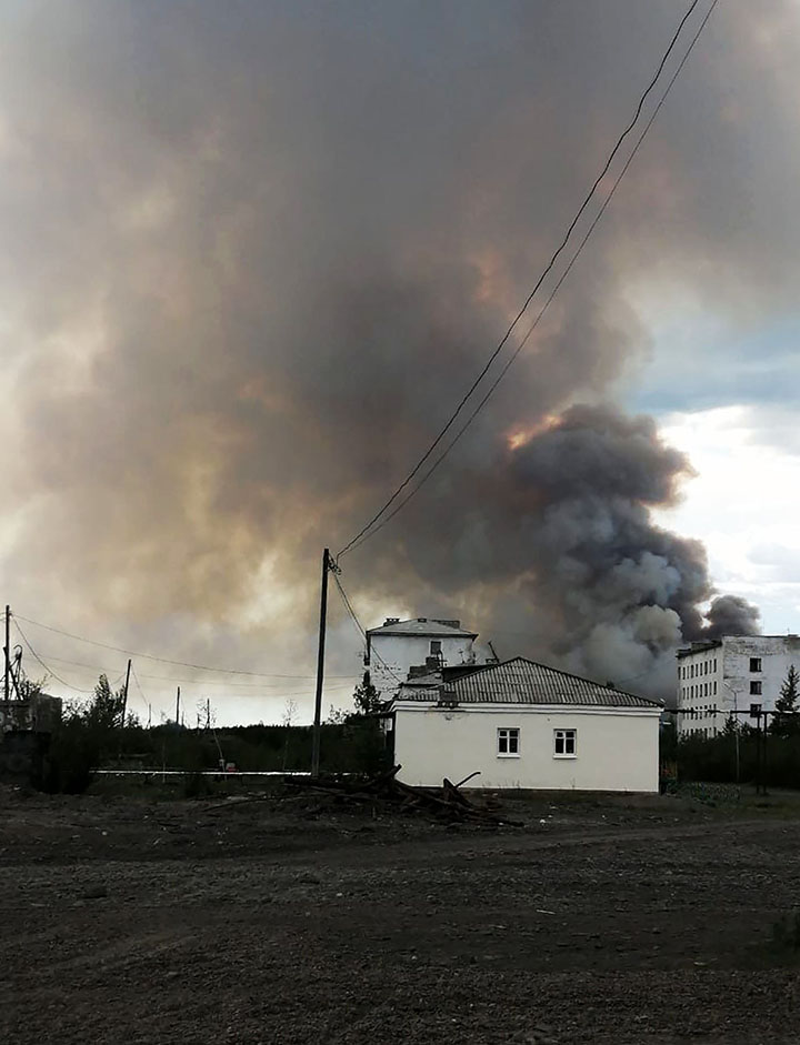 Eerie wildfire phoenix seen from space 50km south of the Arctic circle 