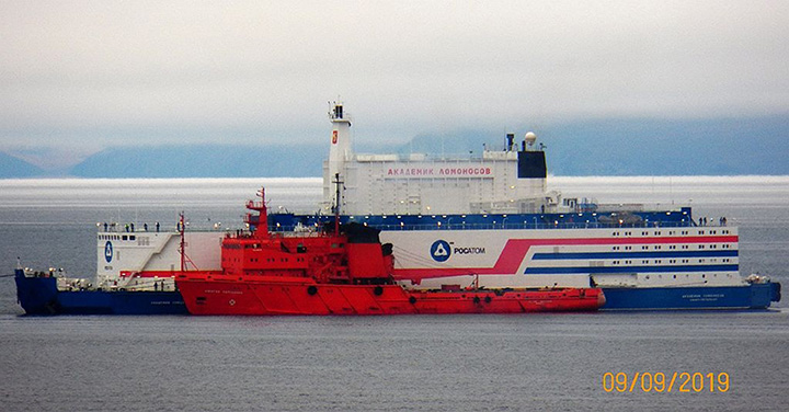 Akademik Lomonosov arrived in Pevek