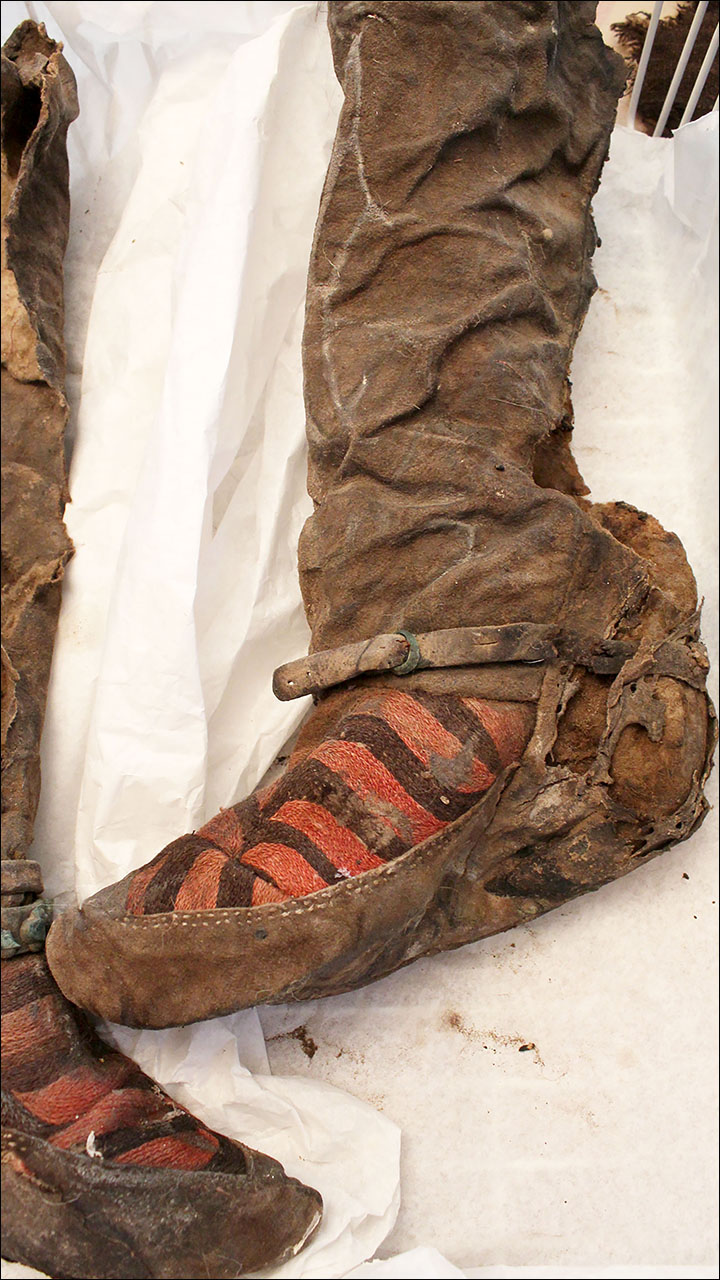 Ancient mummy with 1,100 year old Adidas boots died after she was struck on the head