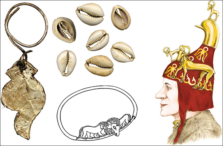 Grave adornments and face reconstruction