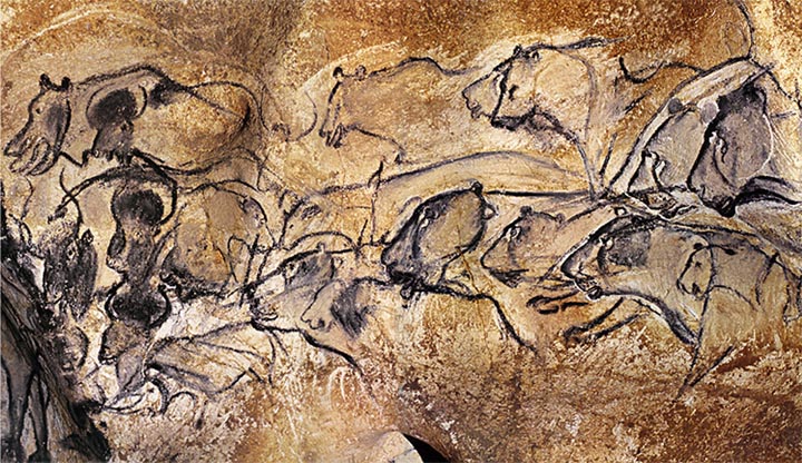 Cave lions drawing