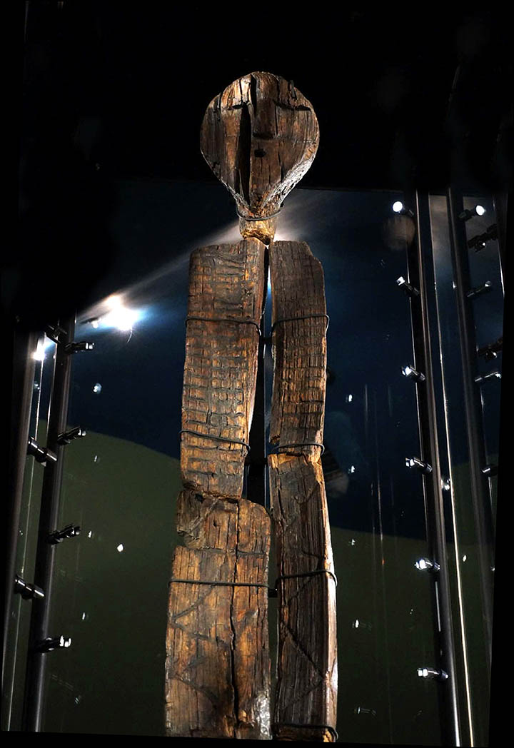 The Idol is the oldest wooden statue in the world, estimated as having been constructed approximately  9,500 years ago