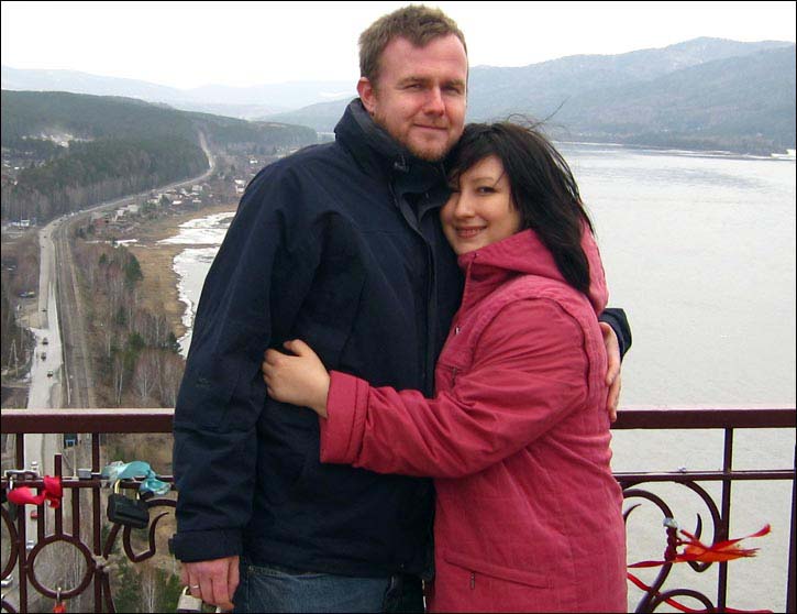 Michael Oliver-Semenov with his wife Anastasia