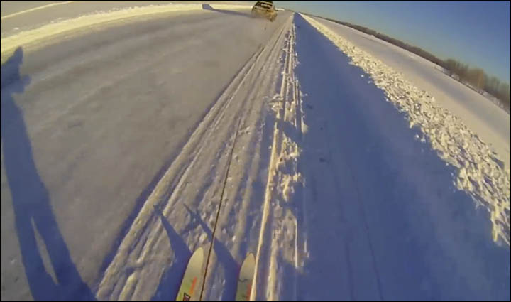 Skiing at 130 kph